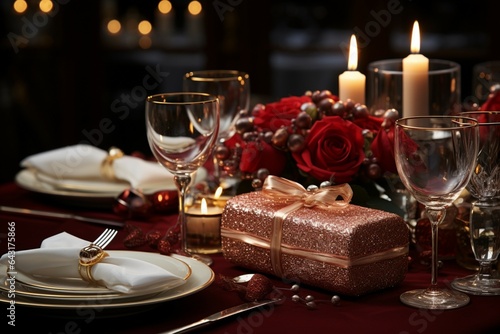 Elegant table setting Ideal for parties Christmas
