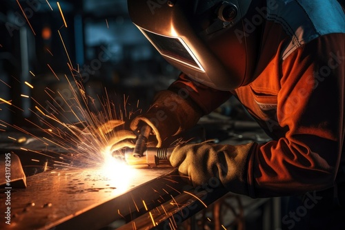 Male welder at work