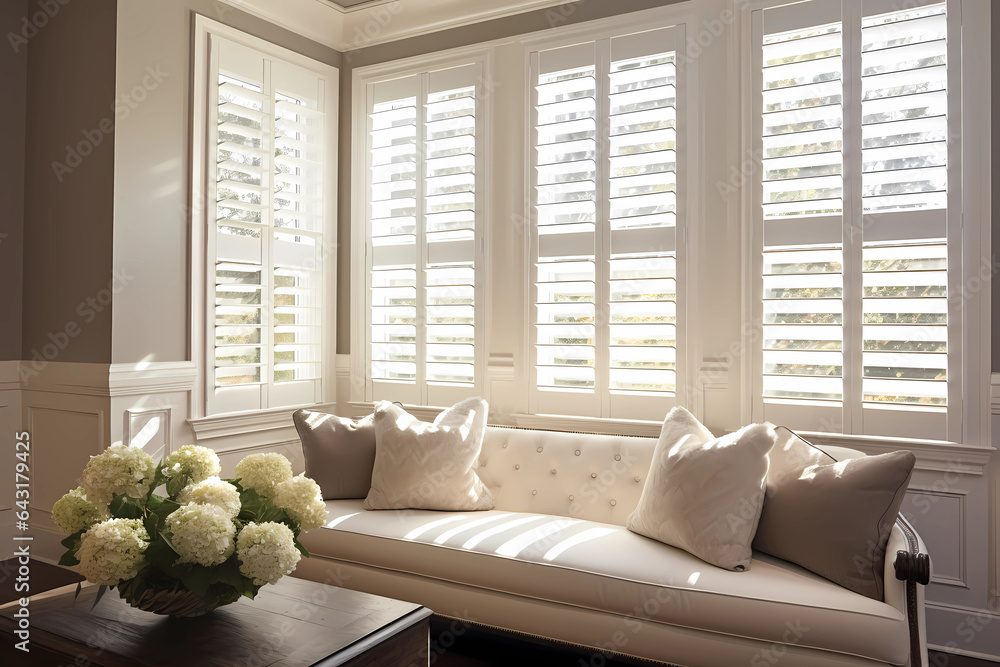 Papier peint Plantation Shutters USA Sturdy shutters with