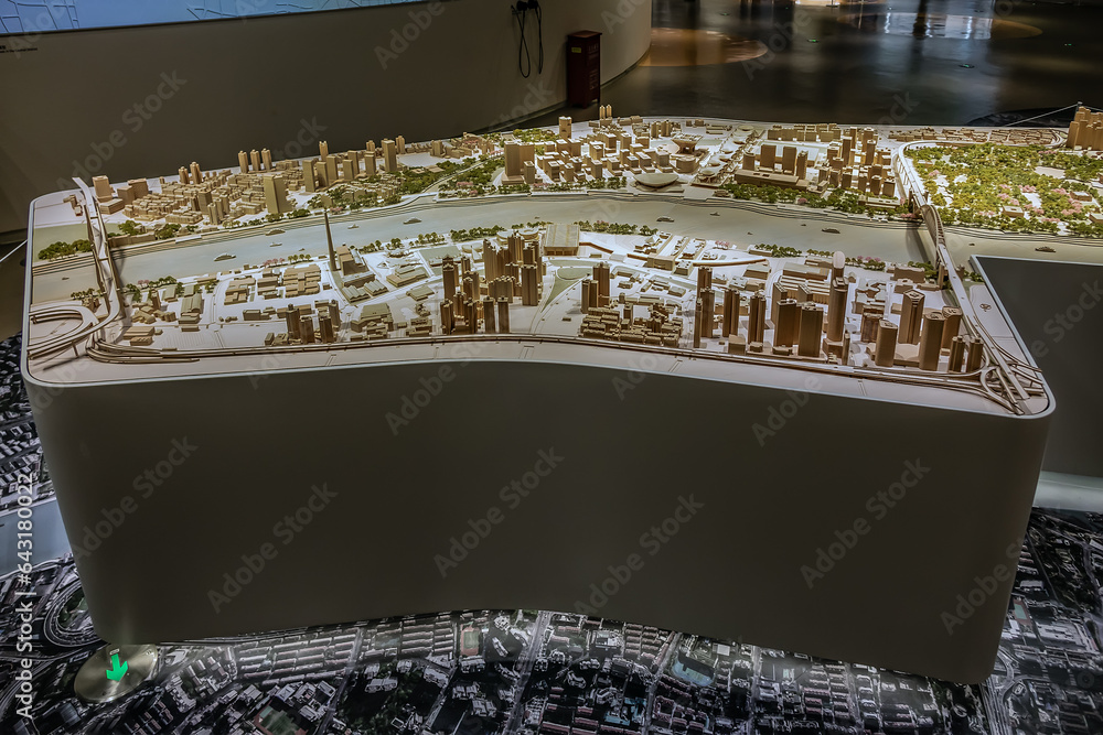 Interior of Shanghai Urban Planning Exhibition Center. Shanghai, China ...