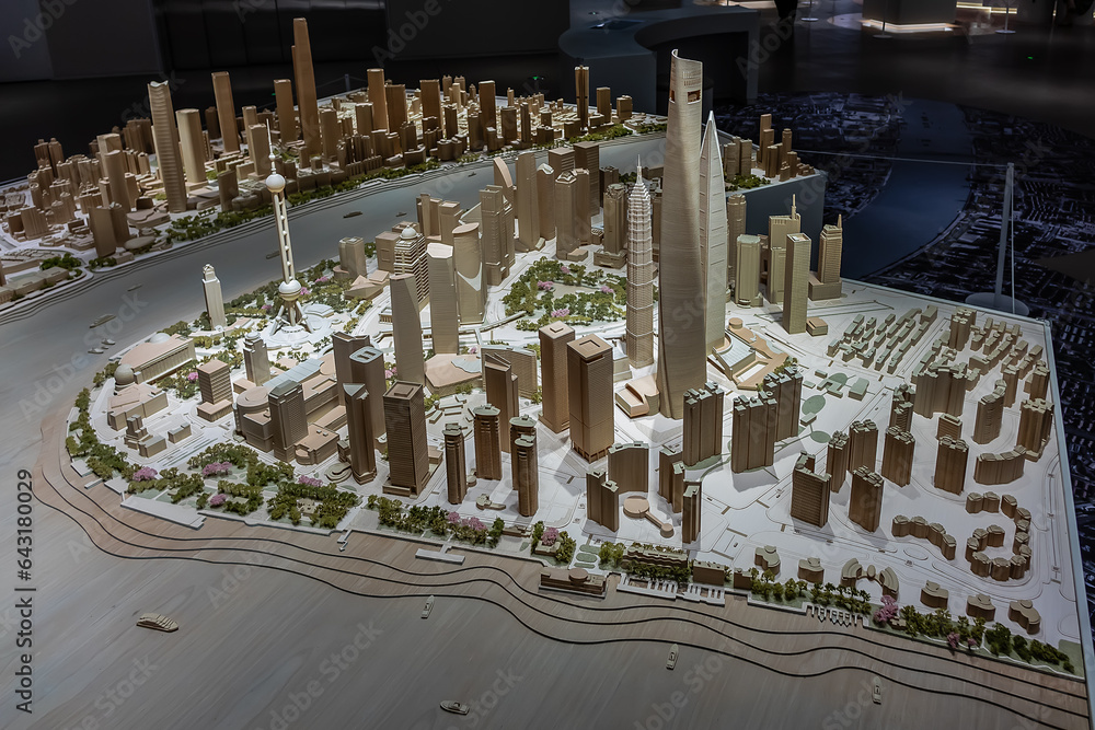 Interior of Shanghai Urban Planning Exhibition Center. Shanghai, China ...