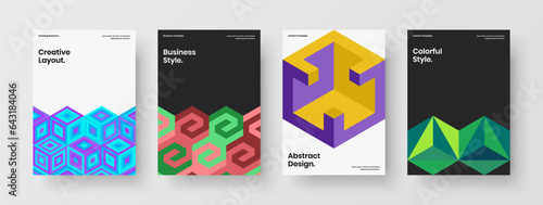 Simple front page vector design illustration composition. Multicolored geometric shapes flyer template bundle. Free Download Simple front page vector design illustration composition. Multicolored geometric shapes flyer template bundle. - GFXLoad
