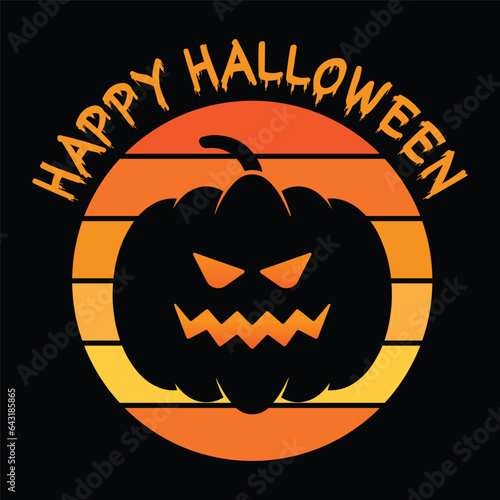 Retro Halloween T Shirt Design