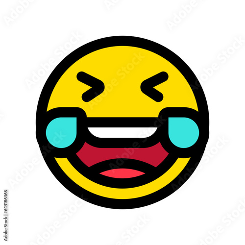 Editable laughing-out-loud expression emoticon vector icon. Part of a big icon set family. Part of a big icon set family. Perfect for web and app interfaces, presentations, infographics, etc