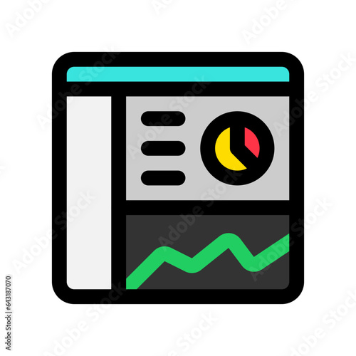 Editable website dashboard, statistics, analytics vector icon. Part of a big icon set family. Perfect for web and app interfaces, presentations, infographics, etc