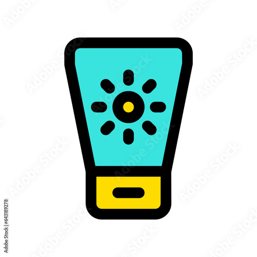 Editable sunblock vector icon. Cosmetics, makeup, skincare, beauty. Part of a big icon set family. Perfect for web and app interfaces, presentations, infographics, etc
