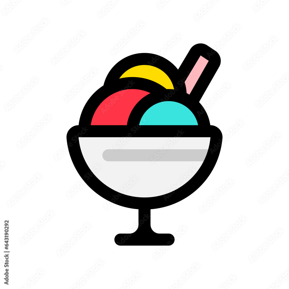 Editable sundae ice cream vector icon. Food, restaurant. Part of a big icon set family. Perfect for web and app interfaces, presentations, infographics, etc Editable sundae ice cream vector icon. Food, restaurant. Part of a big icon set family. Perfect for web and app interfaces, presentations, infographics, etc