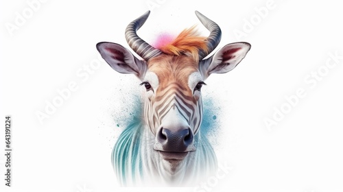a Bongo in pastel colors on a white background in the.Generative AI © shuvodesign