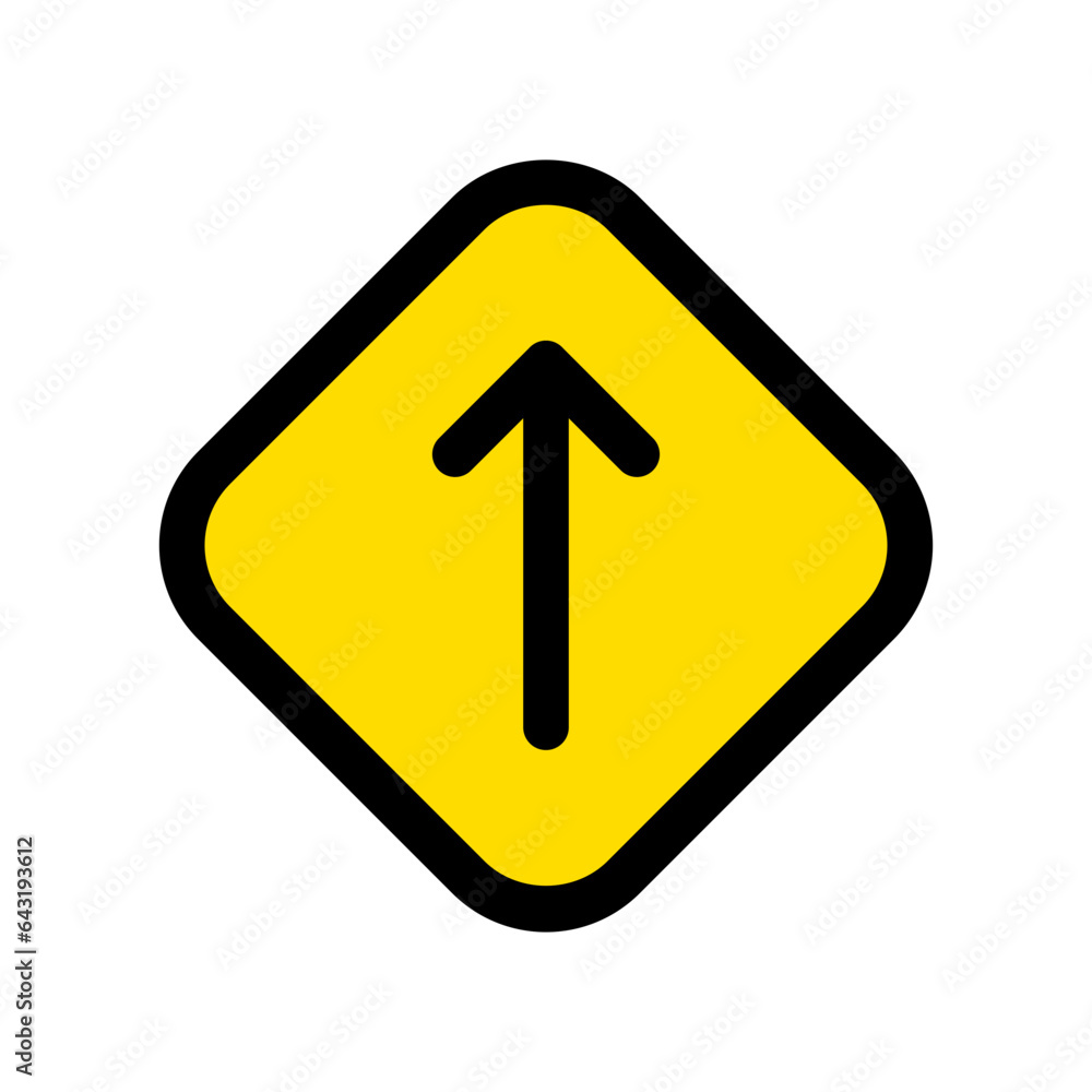 Editable straight road arrow vector icon. Map, location, navigation. Part of a big icon set family. Perfect for web and app interfaces, presentations, infographics, etc Editable straight road arrow vector icon. Map, location, navigation. Part of a big icon set family. Perfect for web and app interfaces, presentations, infographics, etc