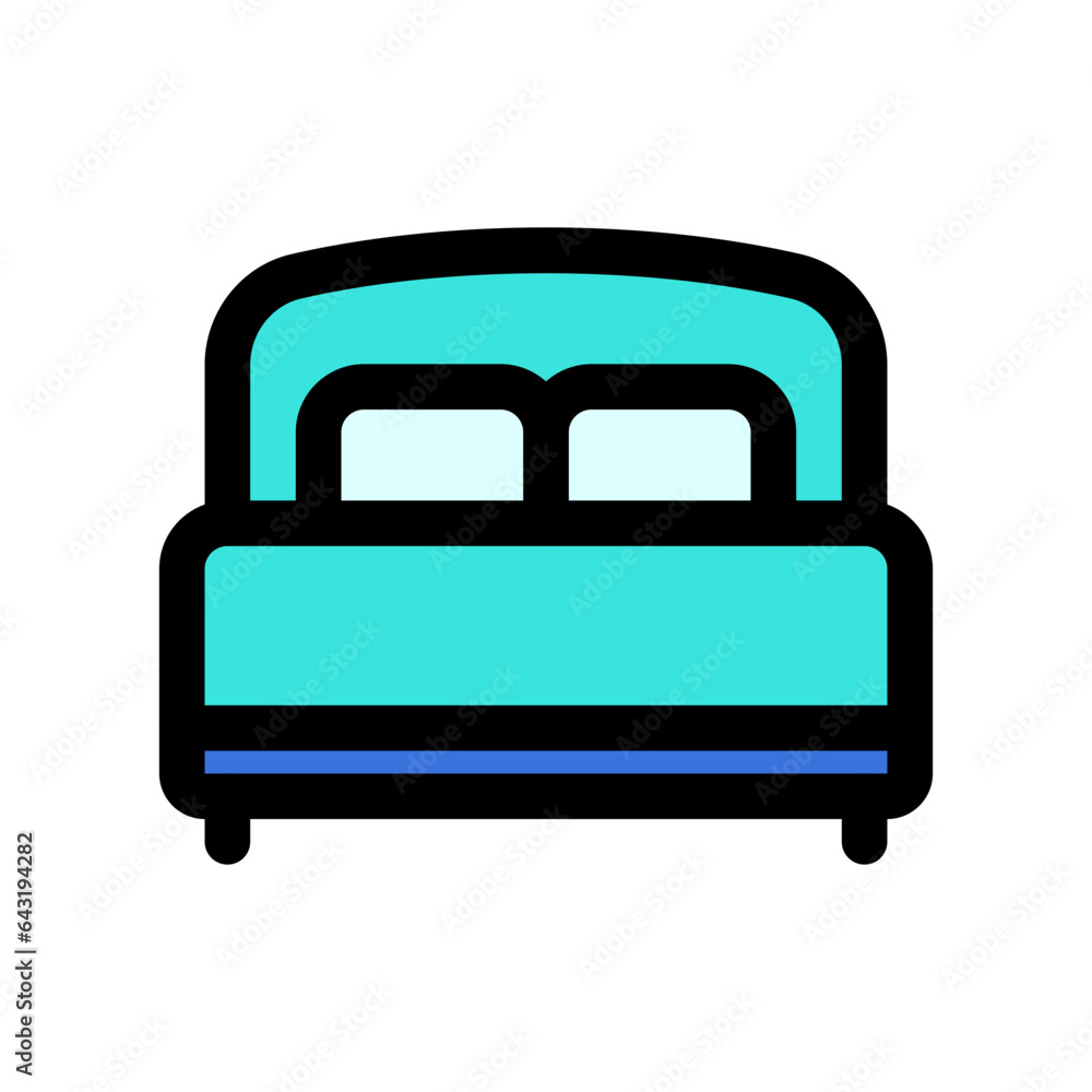 Editable double bed vector icon. Part of a big icon set family. Perfect for web and app interfaces, presentations, infographics, etc Editable double bed vector icon. Part of a big icon set family. Perfect for web and app interfaces, presentations, infographics, etc