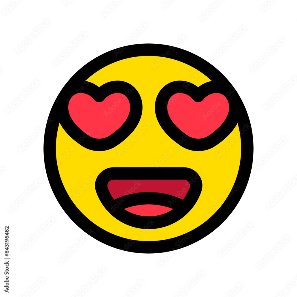 Editable in love, heart eye face vector icon. Part of a big icon set family. Perfect for web and app interfaces, presentations, infographics, etc