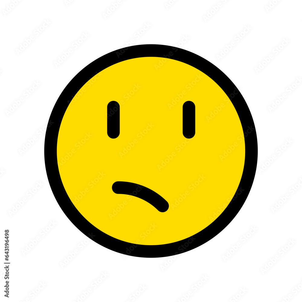 Editable confused, worried, sad, frowned face vector icon. Part of a big icon set family. Perfect for web and app interfaces, presentations, infographics, etc Editable confused, worried, sad, frowned face vector icon. Part of a big icon set family. Perfect for web and app interfaces, presentations, infographics, etc