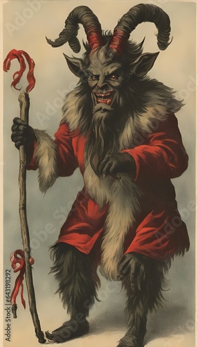 Krampus, Victorian Postcard