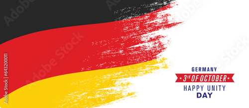 Germany unity day greeting card, banner vector illustration.