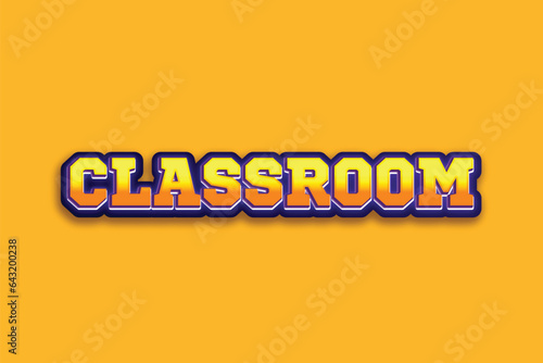 Editable classroom school Text effect modern theme style