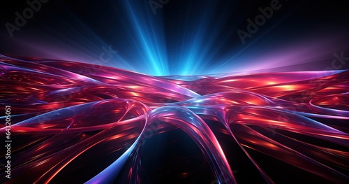 futuristic abstract background of bright lights and tunnel