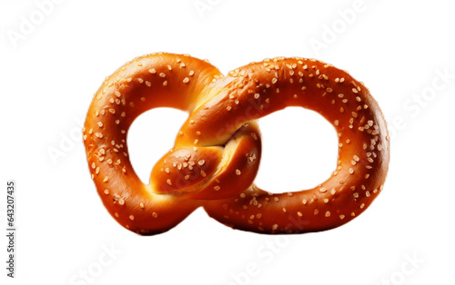 Pretzel on white transparent background