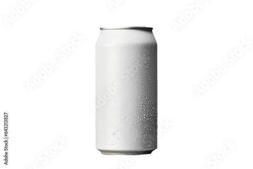 White Aluminum Can with Transparent Background. AI