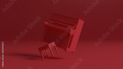 Piano 3d illustration. 3d rendered image. Music. Playing the piano