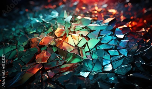 mosaic of broken glass