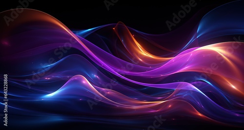 futuristic abstract background of bright lights and tunnel