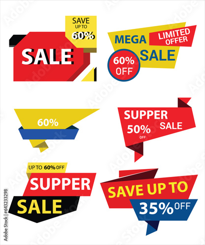 Retail sale tags. Cheap price flyer, best offer price and big sale pricing tag badge design. Limited sales offer label or store discount banner card isolated vector icons collection