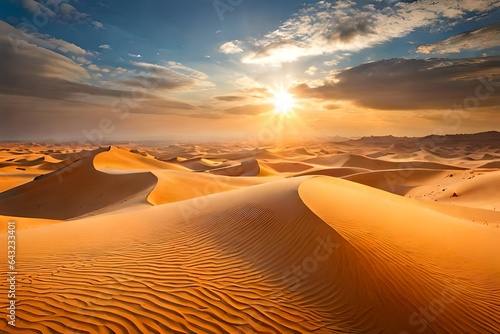 desert has magnificent sand dunes