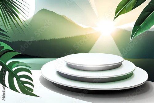 Spring fresh abstract stage mockup for presentation cosmetic product, goods, ...
