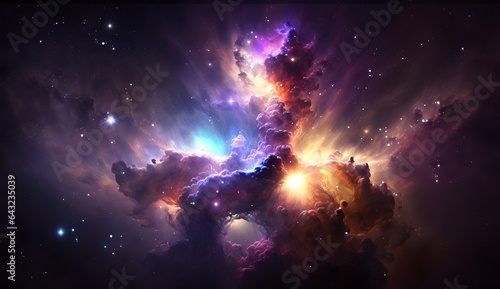 Galaxy and universe against...