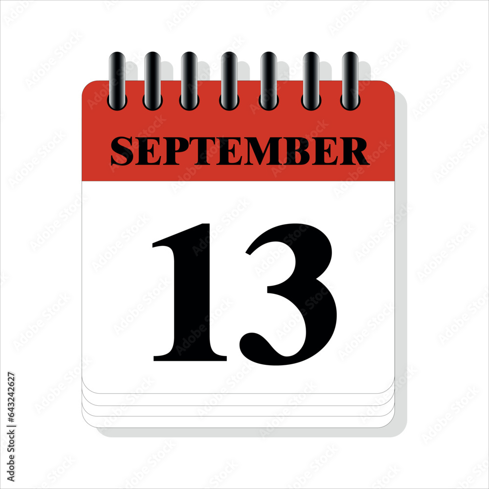 september 13 calendar date design september 13 calendar date design