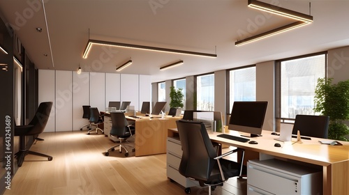 Interior of open space offi...