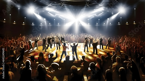 Concert crowd inside a larg...