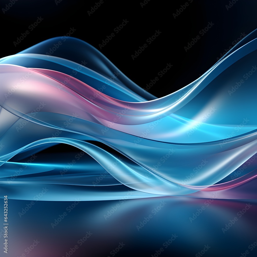 Obraz premium Blue curve background 