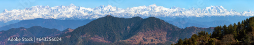 Himalaya, panoramic view of Indian Himalayas