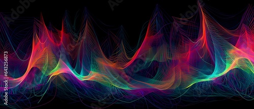Abstract wave lines flowing...