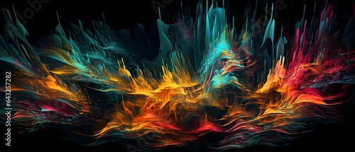 Abstract wave lines flowing...