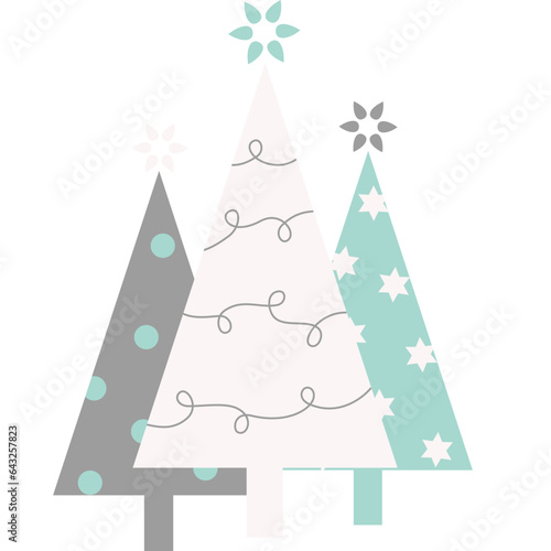 süße Weihnachtsbäume, Christbäume mit transparentem Hintergrund 