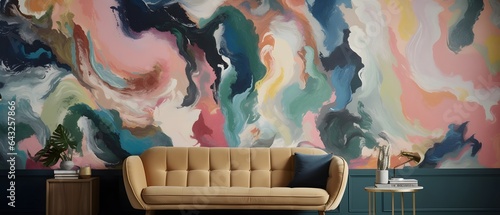 Art wall modern interior ba...