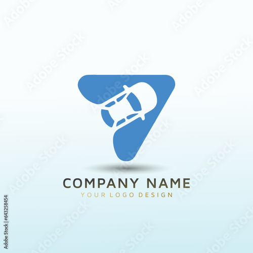 car parking vector logo design