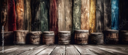Wooden vintage brown floor ...