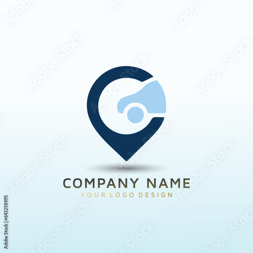 car parking vector logo design