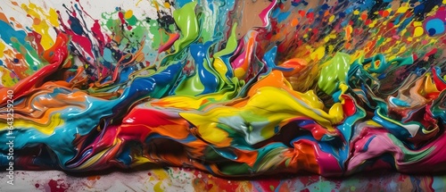 Abstract background colorful texture paint, rainbow art color design, artistic splash wallpaper © bravissimos