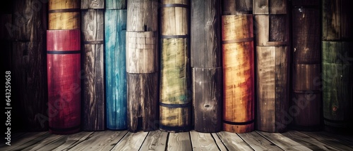 Wooden colorful painted vin...