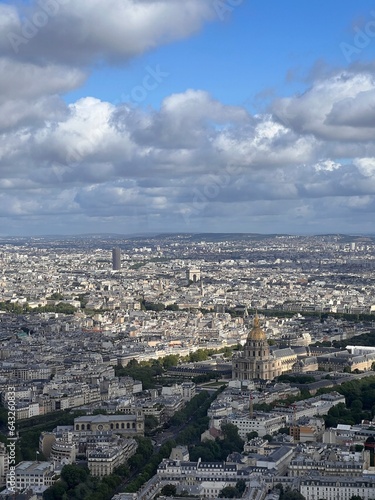Aerial view of the city of Paris