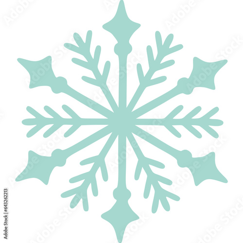 Schneeflocke türkis mit transparentem Hintergrund 