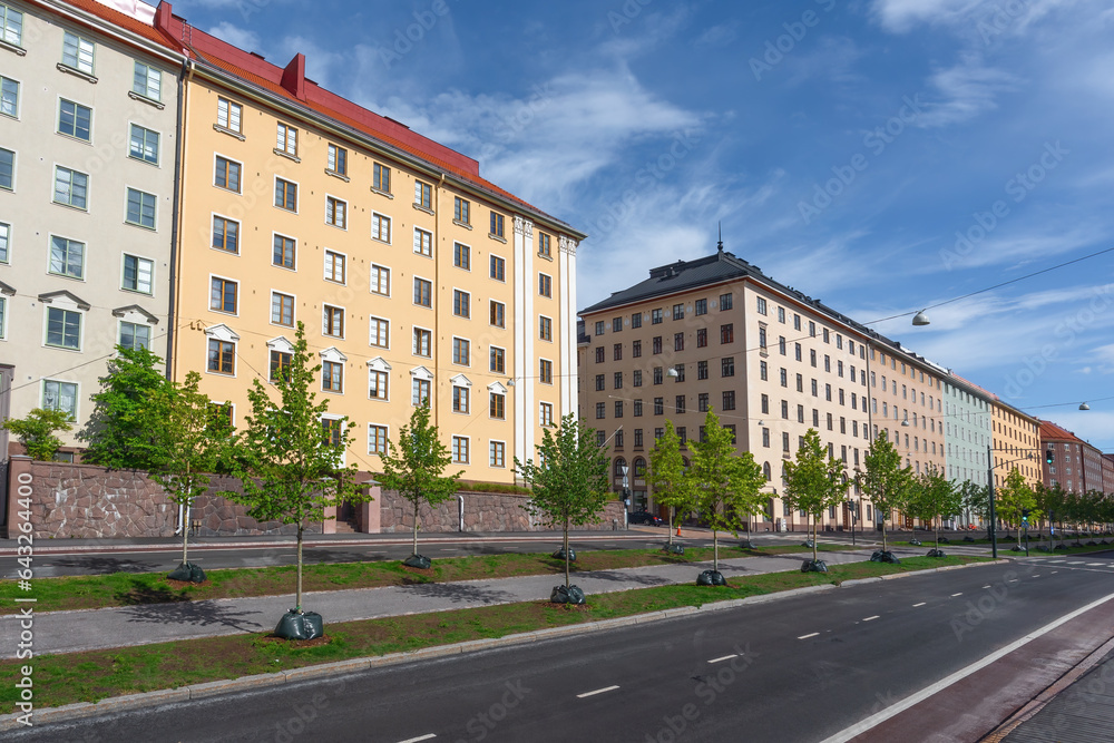 Mechelininkatu Street with Residential Buildings - Helsinki, Finland