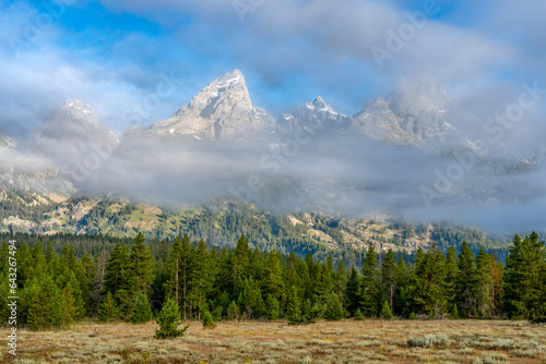 Cloudy Mountains at Grand Teton National Park