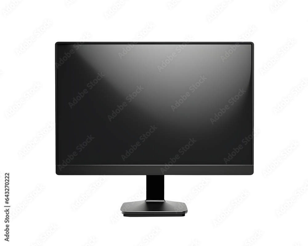 Empty LCD Screen isolated on transparent background, Generative ai Empty LCD Screen isolated on transparent background, Generative ai