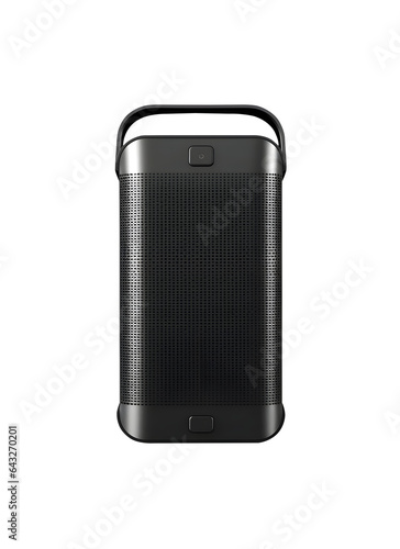 Vertical Modern Portable speaker isolated on transparent background, Generative ai