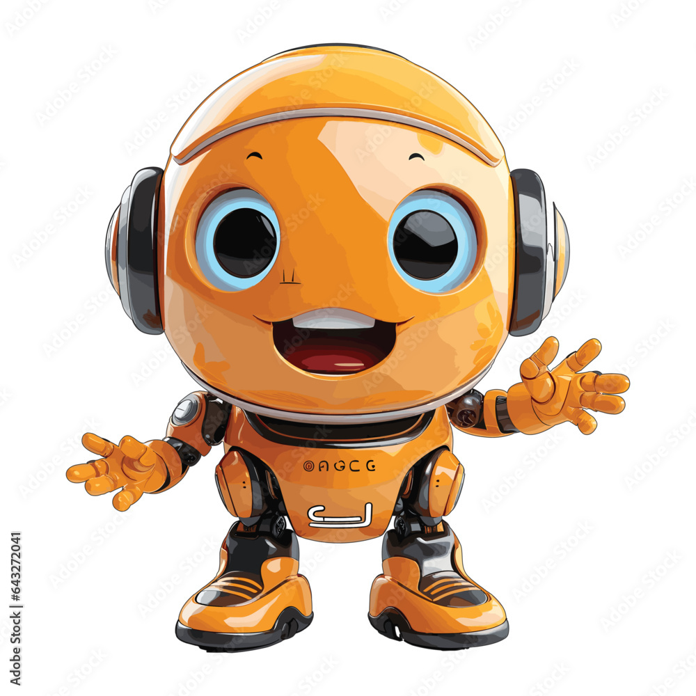 Cute bot say users hello robot concept vector illustration
Cute bot say users hello robot concept vector illustration